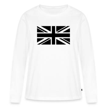 England Fahne einfarbig - Frauen Premium Bio Langarmshirt - Weiß - Vorne - Julia (174cm)