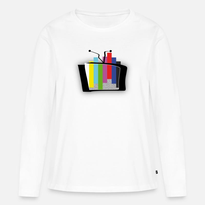 Ausbrechendes Testbild - erweitert 1 - Frauen Premium Bio Langarmshirt - Weiß