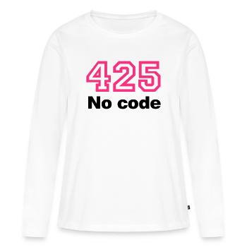 Error 425 No Code - Frauen Premium Bio Langarmshirt - Weiß - Vorne - Julia (174cm)