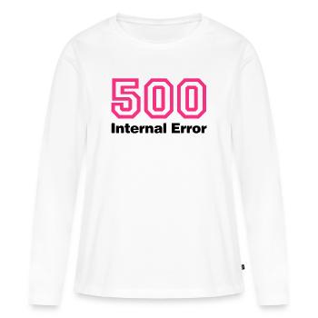 Error 500 Internal Error - Frauen Premium Bio Langarmshirt - Weiß - Vorne - Julia (174cm)