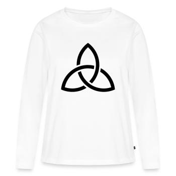 Celtic Knot - T-shirt manches longues Premium bio Femme - blanc - Devant - Julia (174cm)