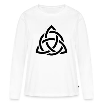 Celtic Knot - T-shirt manches longues Premium bio Femme - blanc - Devant - Julia (174cm)