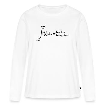 I am integrated - Women's Premium Organic Long Sleeve Shirt - white - Front - Julia (174cm)