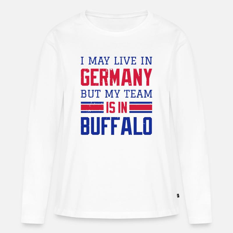 Buffalo - Frauen Premium Bio Langarmshirt - Weiß