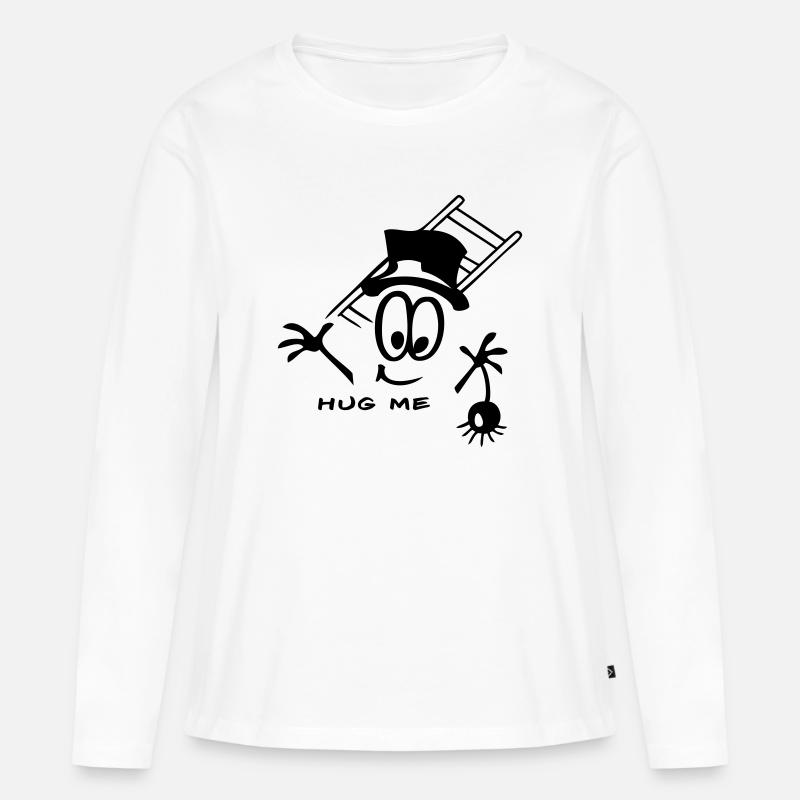 Schornsteinfeger Glücksbringer - Frauen Premium Bio Langarmshirt - Weiß
