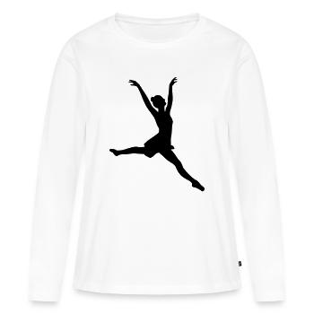 Danseur - T-shirt manches longues Premium bio Femme - blanc - Devant - Julia (174cm)