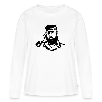 Fidel Alejandro Castro Ruz - T-shirt manches longues Premium bio Femme - blanc - Devant - Julia (174cm)