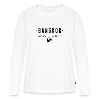Bangkok - Frauen Premium Bio Langarmshirt - Weiß - Vorne - Julia (174cm)