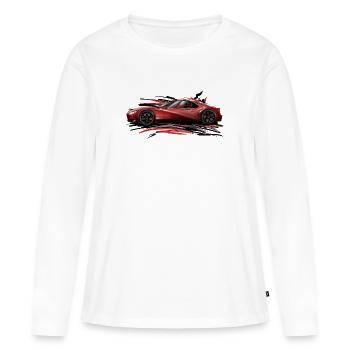 konzept car - Frauen Premium Bio Langarmshirt - Weiß - Vorne - Julia (174cm)