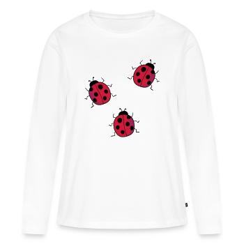 ladybug - Women's Premium Organic Long Sleeve Shirt - white - Front - Julia (174cm)