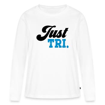 Triathlon - T-shirt manches longues Premium bio Femme - blanc - Devant - Julia (174cm)