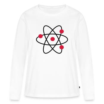 Atome - T-shirt manches longues Premium bio Femme - blanc - Devant - Julia (174cm)