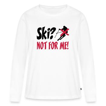 I hate Ski - Frauen Premium Bio Langarmshirt - Weiß - Vorne - Julia (174cm)