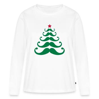 Weihnachtsbaum - Frauen Premium Bio Langarmshirt - Weiß - Vorne - Julia (174cm)