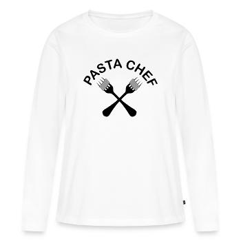 Pasta - Frauen Premium Bio Langarmshirt - Weiß - Vorne - Julia (174cm)