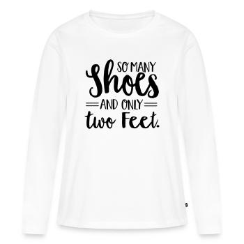 Chaussures - T-shirt manches longues Premium bio Femme - blanc - Devant - Julia (174cm)