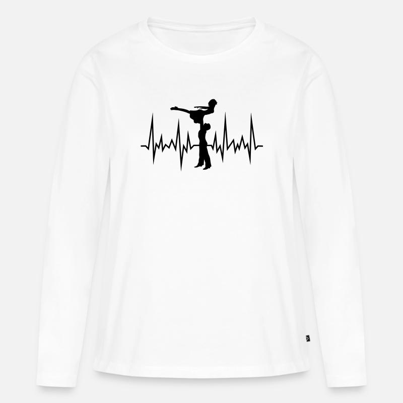 wave-dancing - Frauen Premium Bio Langarmshirt - Weiß