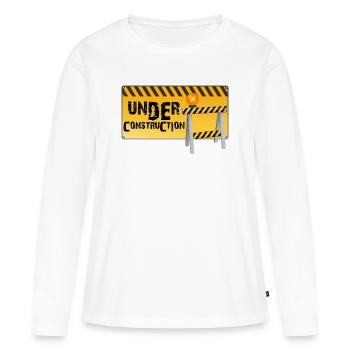 Construction - T-shirt manches longues Premium bio Femme - blanc - Devant - Julia (174cm)