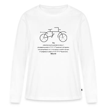Les bicyclettes - bicyclette - T-shirt manches longues Premium bio Femme - blanc - Devant - Julia (174cm)