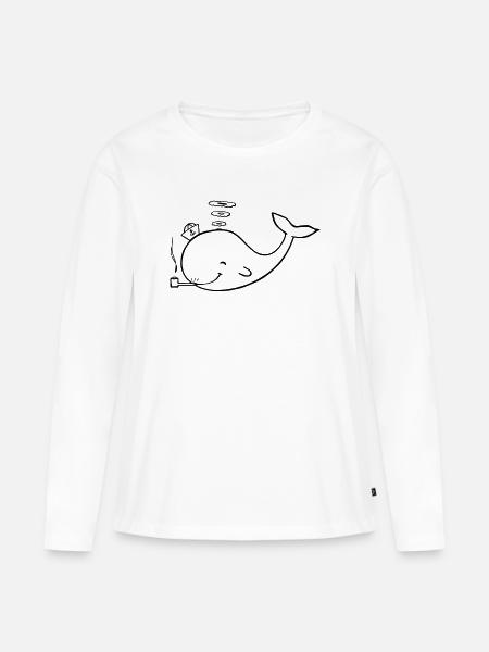 wal - Frauen Premium Bio Langarmshirt - Weiß