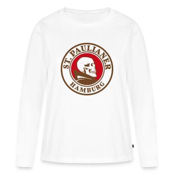 St. Pauli - L'ultime St. Pauli / Hambourg - T-shirt manches longues Premium bio Femme - blanc - Devant - Julia (174cm)