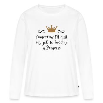 Princess - Women's Premium Organic Long Sleeve Shirt - white - Front - Julia (174cm)