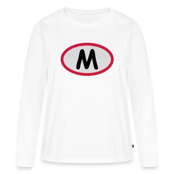 M - Y'en a marre - T-shirt manches longues Premium bio Femme - blanc - Devant - Julia (174cm)