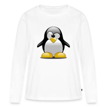 penguin property - Women's Premium Organic Long Sleeve Shirt - white - Front - Julia (174cm)