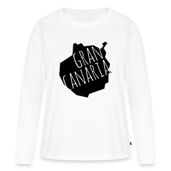 Gran Canaria - Frauen Premium Bio Langarmshirt - Weiß - Vorne - Julia (174cm)