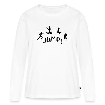 long jump - Women's Premium Organic Long Sleeve Shirt - white - Front - Julia (174cm)
