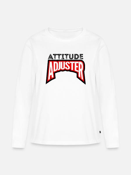 Attitude Adjuster - Frauen Premium Bio Langarmshirt - Weiß