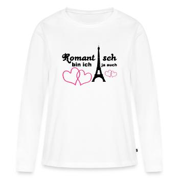 Romantisch Liebe Herz Paris Paar Spruch Geschenk - Frauen Premium Bio Langarmshirt - Weiß - Vorne - Julia (174cm)