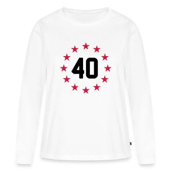 Vierzigsten Geburtstag - Frauen Premium Bio Langarmshirt - Weiß - Vorne - Julia (174cm)