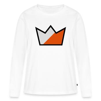 Orienteurs couronne - T-shirt manches longues Premium bio Femme - blanc - Devant - Julia (174cm)