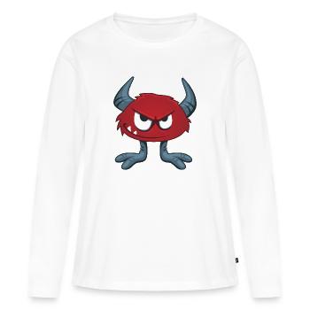 Monstre - T-shirt manches longues Premium bio Femme - blanc - Devant - Julia (174cm)