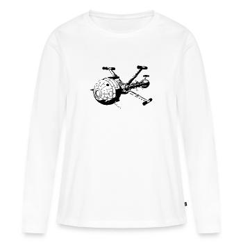 Capitaine Future - Comète - T-shirt manches longues Premium bio Femme - blanc - Devant - Julia (174cm)