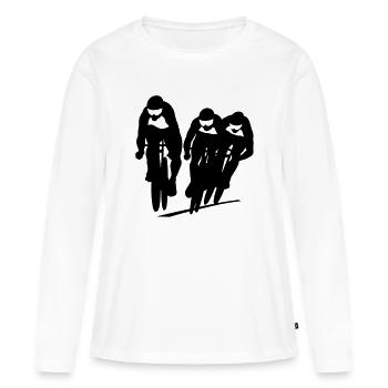 Cycling track - Women's Premium Organic Long Sleeve Shirt - white - Front - Julia (174cm)