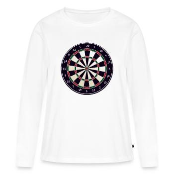 Fléchettes Fléchettes 180 Flèches Flèches Sports Gambling Vate - T-shirt manches longues Premium bio Femme - blanc - Devant - Julia (174cm)