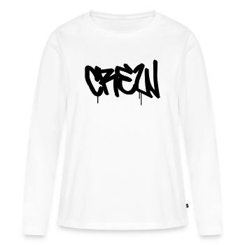 CREW - T-shirt manches longues Premium bio Femme - blanc - Devant - Julia (174cm)
