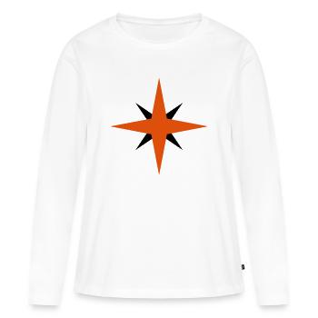 Stern in Stern - Frauen Premium Bio Langarmshirt - Weiß - Vorne - Julia (174cm)