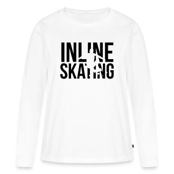 roller - T-shirt manches longues Premium bio Femme - blanc - Devant - Julia (174cm)
