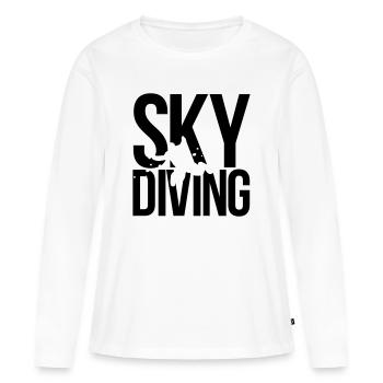 Parachutisme parachutisme - T-shirt manches longues Premium bio Femme - blanc - Devant - Julia (174cm)