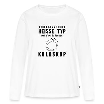 Médecin proverbes drôles coloscopie cadeau d’endoscopie - T-shirt manches longues Premium bio Femme - blanc - Devant - Julia (174cm)