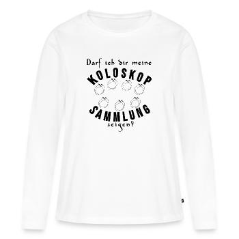 Docteur interniste coloscope collection dicton cadeau - T-shirt manches longues Premium bio Femme - blanc - Devant - Julia (174cm)