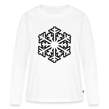 flocon de neige - T-shirt manches longues Premium bio Femme - blanc - Devant - Julia (174cm)