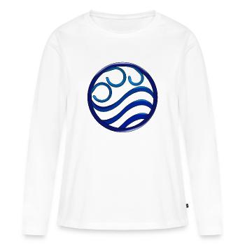 water - Women's Premium Organic Long Sleeve Shirt - white - Front - Julia (174cm)
