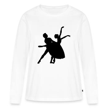 Ballett - Frauen Premium Bio Langarmshirt - Weiß - Vorne - Julia (174cm)