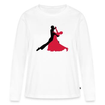 la danse de salon - T-shirt manches longues Premium bio Femme - blanc - Devant - Julia (174cm)
