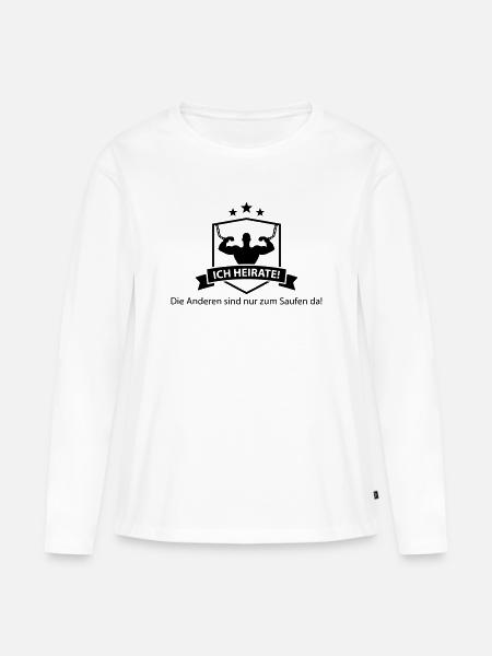 ich_heirate - Frauen Premium Bio Langarmshirt - Weiß