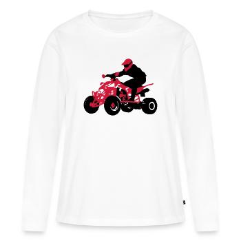 quad - T-shirt manches longues Premium bio Femme - blanc - Devant - Julia (174cm)